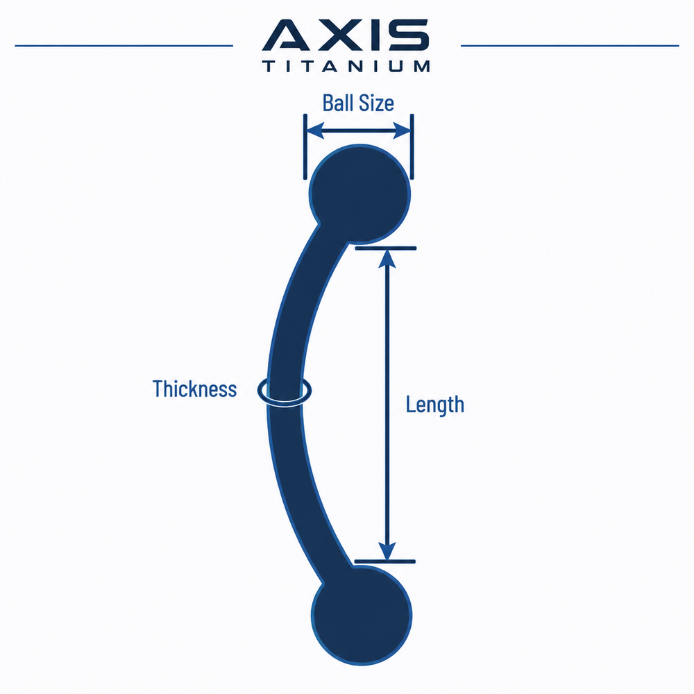 Body jewelry measuring guide