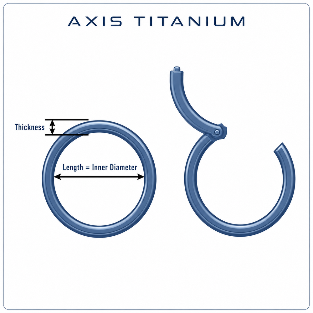Body jewelry measuring guide