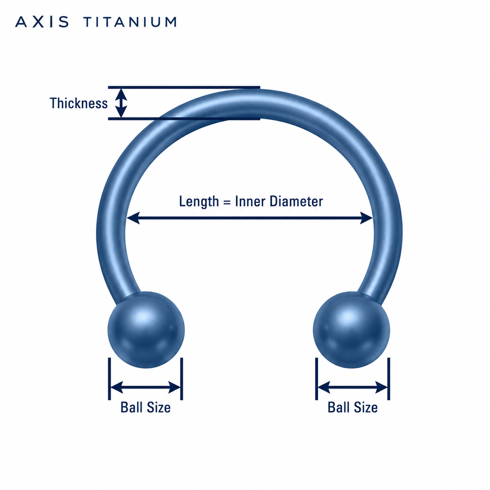 Body jewelry measuring guide