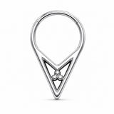 Pack of 5 – ASTM F136 Titanium Segment Ring – Natural Titanium Spiked Hearts, Dagger Fringe & Tribal Geometry