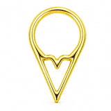 Pack of 5 – ASTM F136 Titanium Segment Ring – 18K Gold Plated Chevron, Ribbed Fan & Beaded Hoop