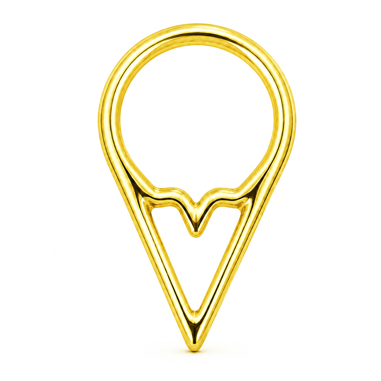Pack of 5 – ASTM F136 Titanium Segment Ring – 18K Gold Plated Chevron, Ribbed Fan & Beaded Hoop