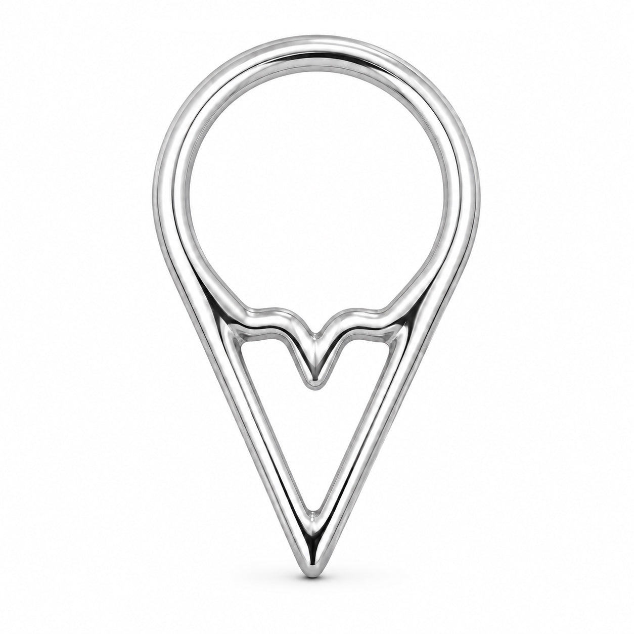 Pack of 5 – ASTM F136 Titanium Segment Ring – Natural Titanium Chevron, Ribbed Fan & Beaded Hoop