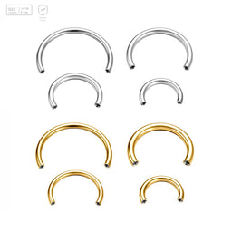 Pack of 5 G23 ASTM F136 Titanium Body Jewelry Part | Classic Earrings Piercing Gold Plated Ear Ring