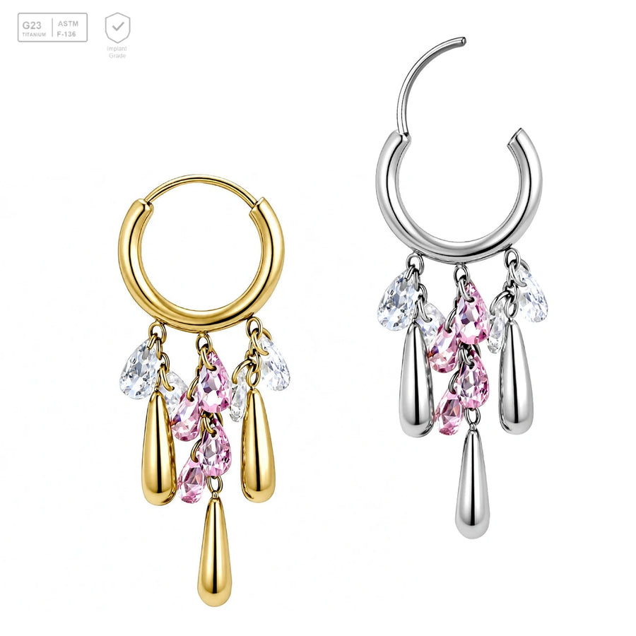 Pack of 5 G23 ASTM F136 Titanium Piercing Earrings | Hoop Earrings for Cartilage Tragus Helix