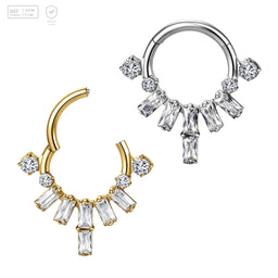Pack of 5 G23 ASTM F136 Titanium Hinged Segment Ring | Implanted Grade Fine Hinged Segment Hoop Ring Earring Nose Rings Piercing