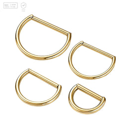 Plain D-Shaped Titanium Segment Ring