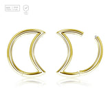 Pack of 5 Gold PVD plated Titanium hinged segment rings in moon shape, Thickness 1.2mm