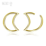 Pack of 5 Gold PVD plated Titanium hinged segment rings in moon shape, Thickness 1.2mm - G23 ASTM F-136 implant grade titanium body jewelry