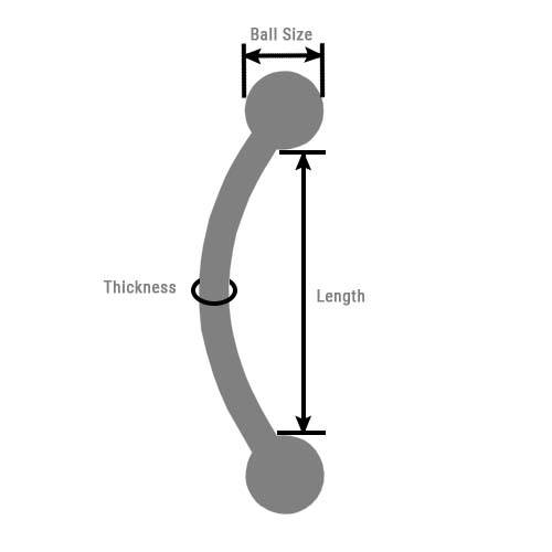 Body jewelry measuring guide