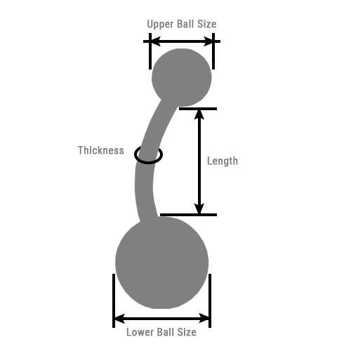 Body jewelry measuring guide