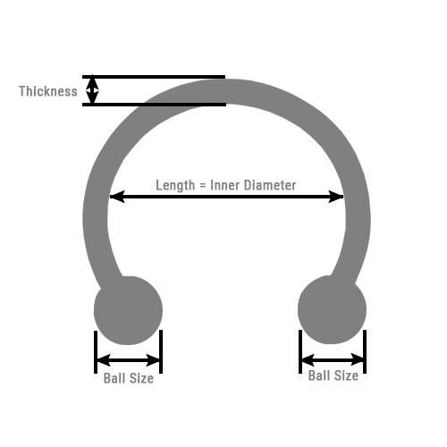 Body jewelry measuring guide