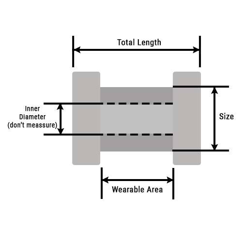 Body jewelry measuring guide