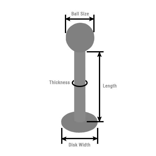Body jewelry measuring guide