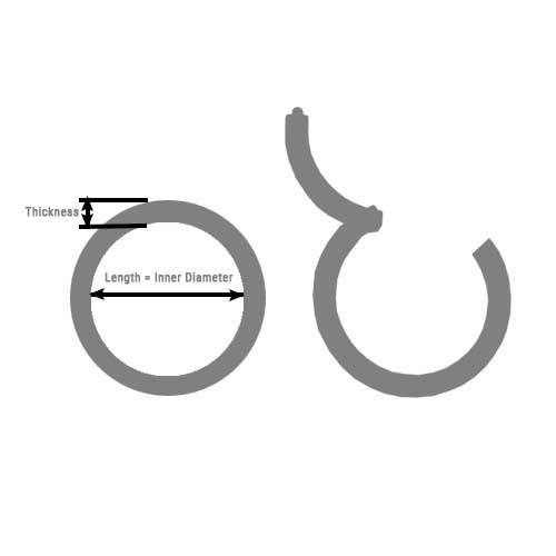 Body jewelry measuring guide