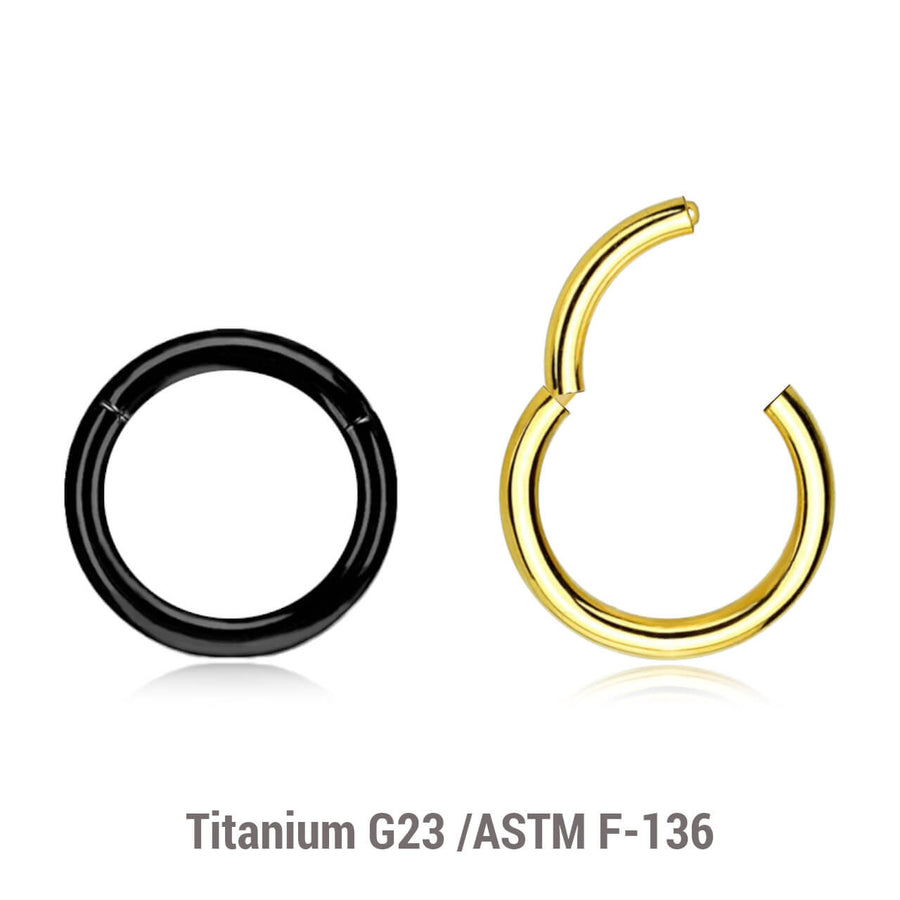 Wholesale Lot of 10 PVD plated Titanium G23 hinged segment rings, Thickness 1.2mm