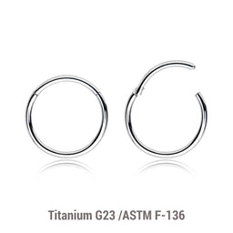 Bulk Package of 10 Titanium G23 hinged segment rings, Thickness 0.8mm