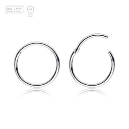Bulk Package of 10 Titanium G23 hinged segment rings, Thickness 0.8mm - G23 ASTM F-136 implant grade titanium body jewelry