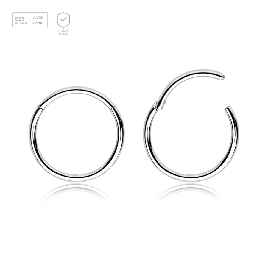 Bulk Package of 10 Titanium G23 hinged segment rings, Thickness 0.8mm - G23 ASTM F-136 implant grade titanium body jewelry