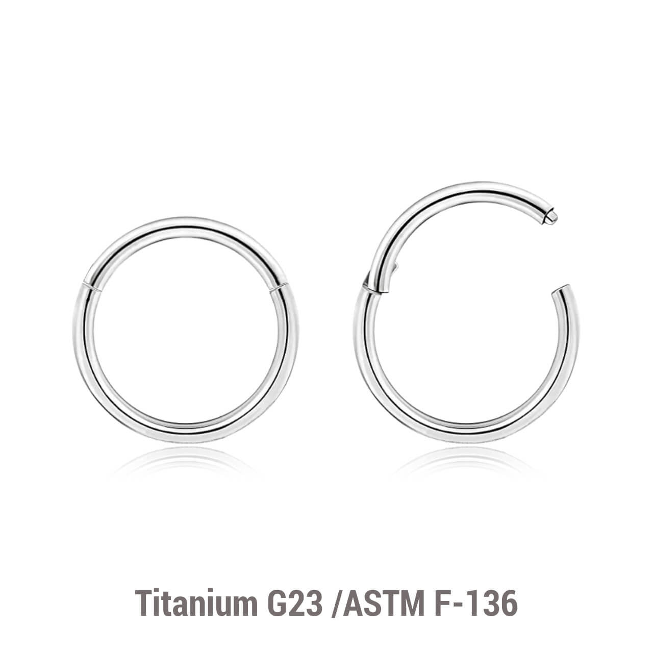 Wholesale Lot of 10 Titanium G23 hinged segment rings, Thickness 1.2mm
