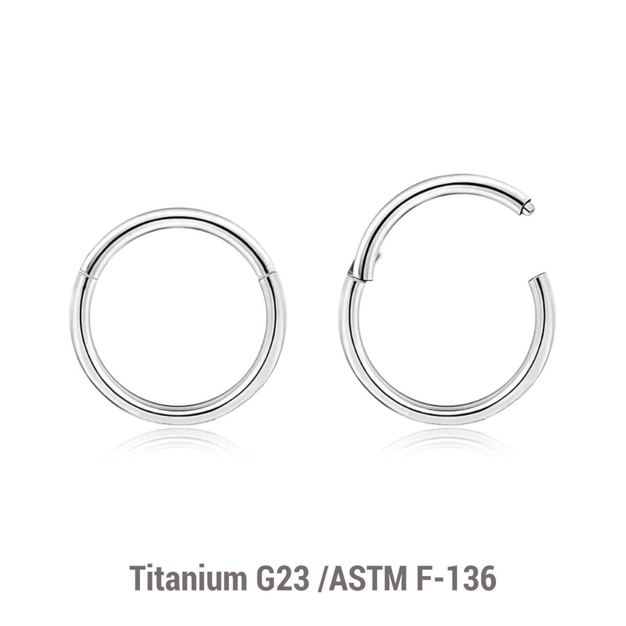 Wholesale Lot of 10 Titanium G23 hinged segment rings, Thickness 1.2mm