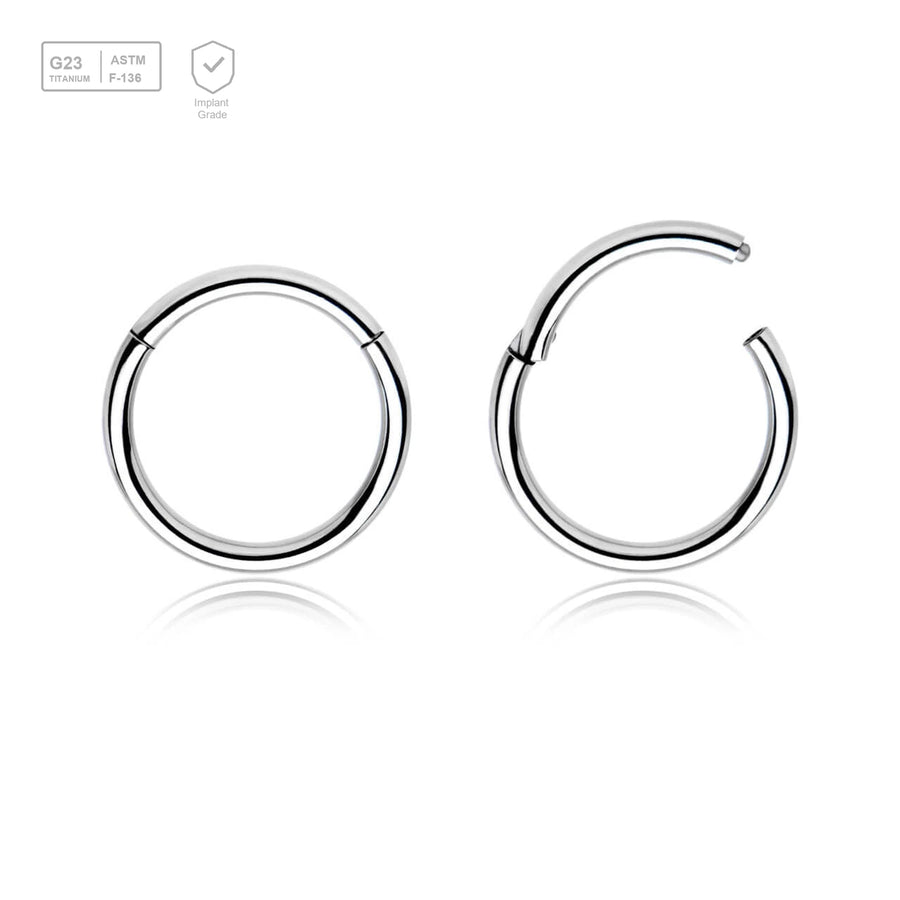 Wholesale Lot of 10 Titanium G23 hinged segment rings, Thickness 1.6mm - G23 ASTM F-136 implant grade titanium body jewelry