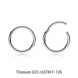 Wholesale Pack of 10 Titanium G23 hinged segment rings, Thickness 1mm