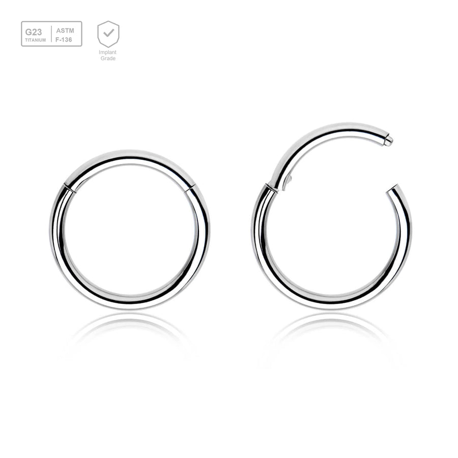 Wholesale Pack of 10 Titanium G23 hinged segment rings, Thickness 1mm - G23 ASTM F-136 implant grade titanium body jewelry