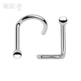 Wholesale Nose Jewelry Pack of 5 Titanium G23 nose screws, thickness 1mm, Ball size 2mm
