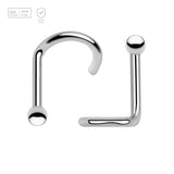 Wholesale Nose Jewelry Pack of 10 Titanium G23 nose screws, thickness 1mm, Ball size 2mm - G23 ASTM F-136 implant grade titanium body jewelry