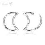 Pack of 5 Titanium hinged segment rings in moon shape, Thickness 1.2mm - G23 ASTM F-136 implant grade titanium body jewelry